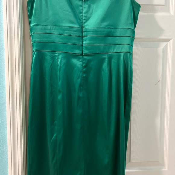 Calvin Klein women’s size 12 green dress zipper back - Picture 4 of 9